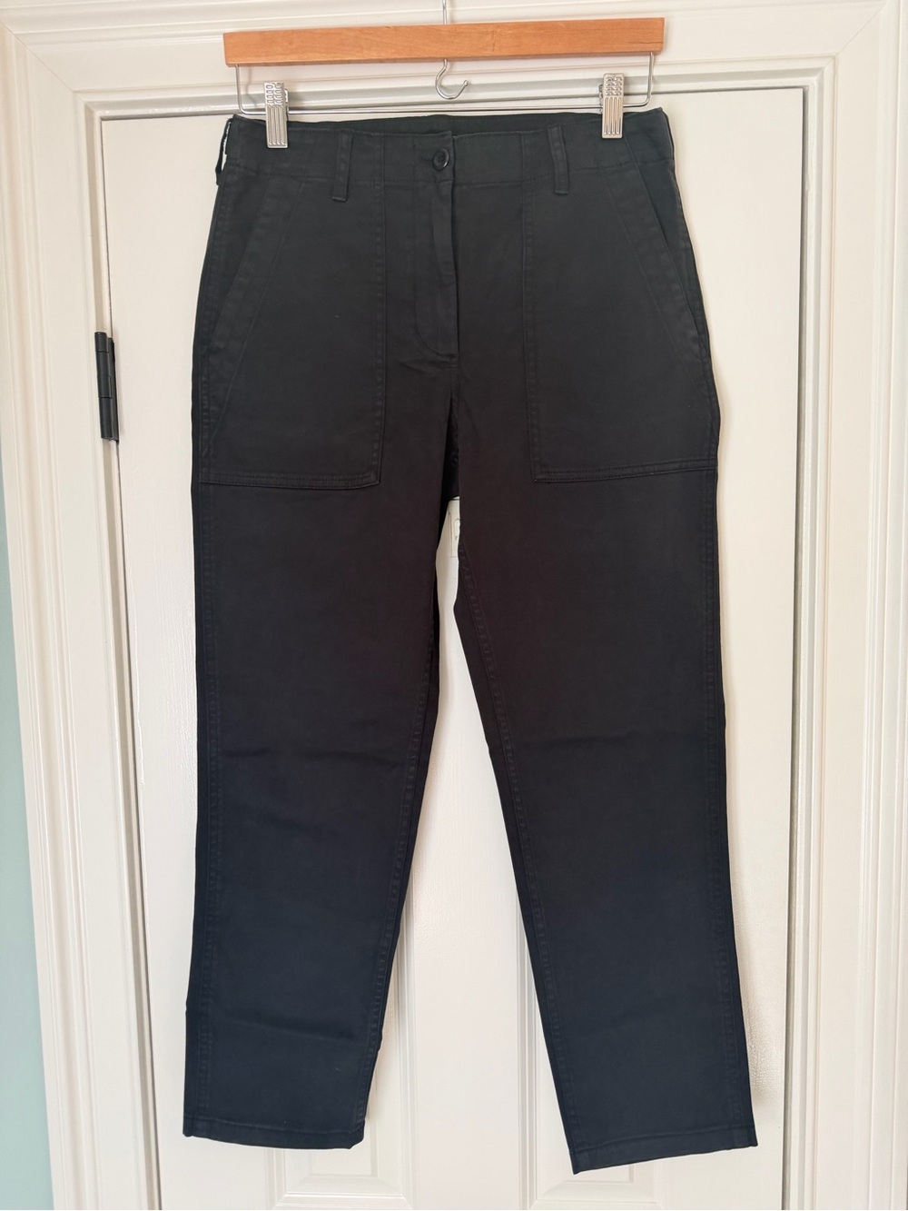J. Crew Black Patch Pocket Slim Chino Pants Size 6 NWT Style CS208